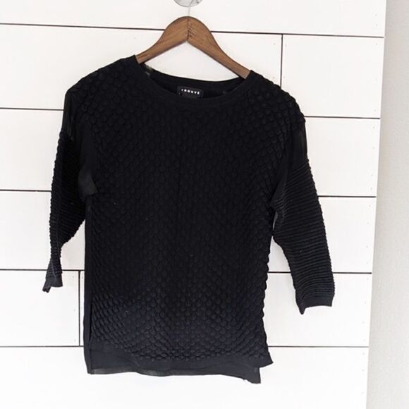 Trouve Black Knit Bubble Sweater XS - Picture 1 of 5